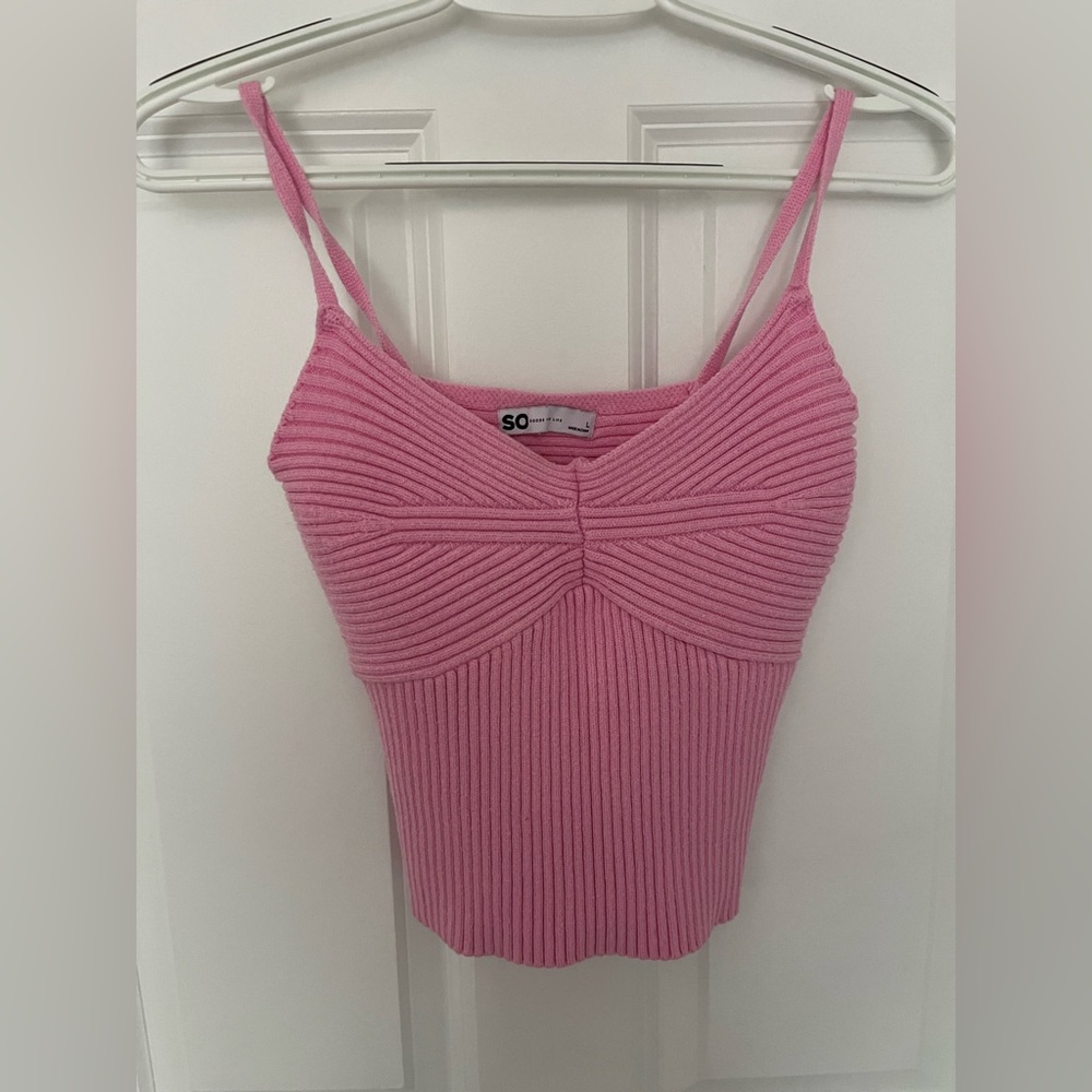 Pink Sweater Tank